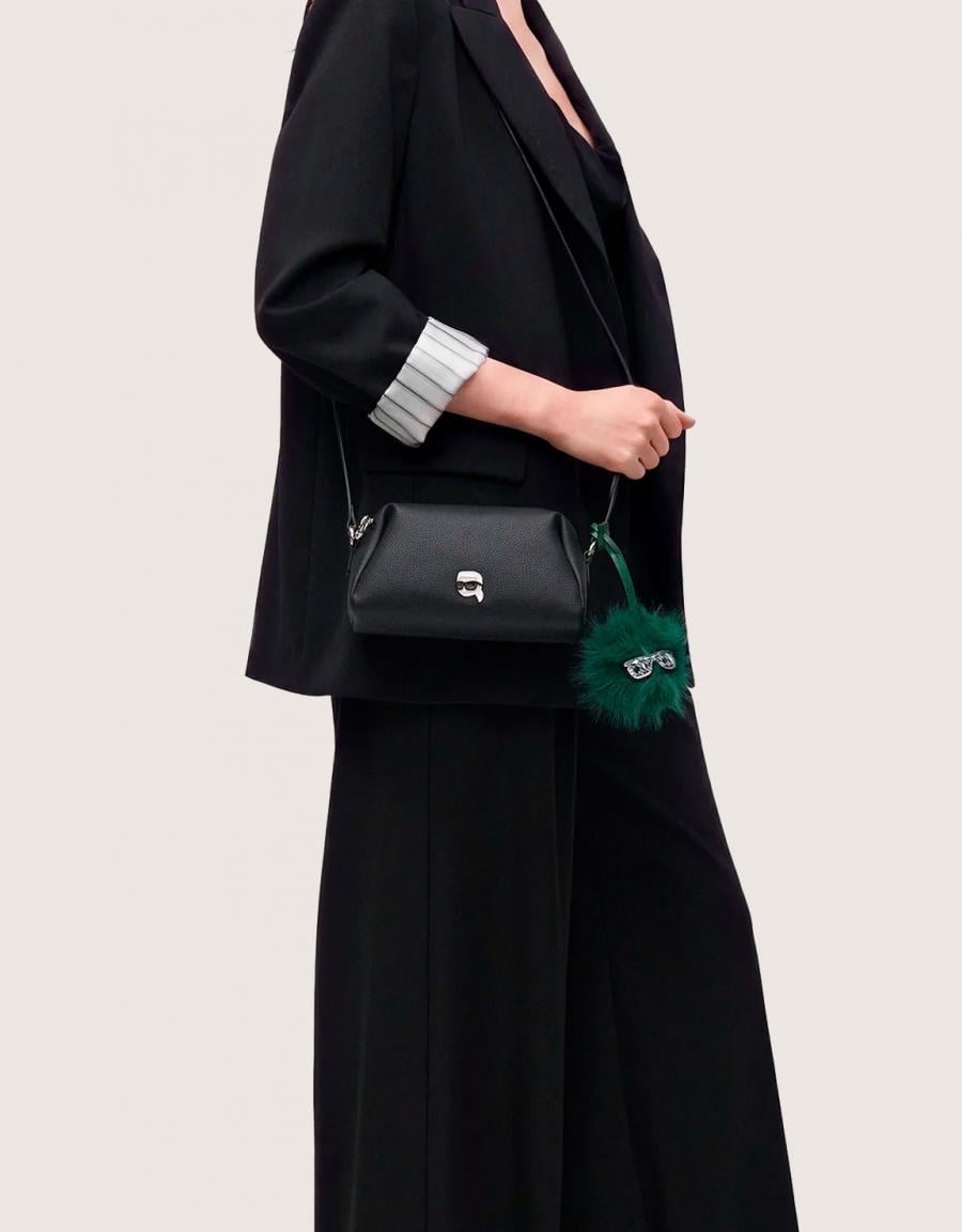BOLSO KARL LAGERFELD IKON PEBBLE CAMERA BAG BLACK B4W30083 en color Negro