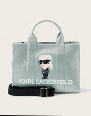 BOLSO KARL LAGERFELD IKON KARL SQ.TOTE SILVER B4W5006 en color Plata