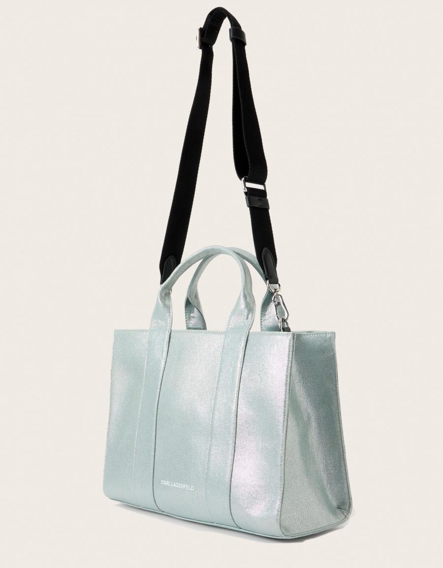 BOLSO KARL LAGERFELD IKON KARL SQ.TOTE SILVER B4W5006 en color Plata