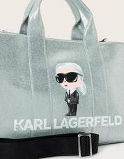 BOLSO KARL LAGERFELD IKON KARL SQ.TOTE SILVER B4W5006 en color Plata