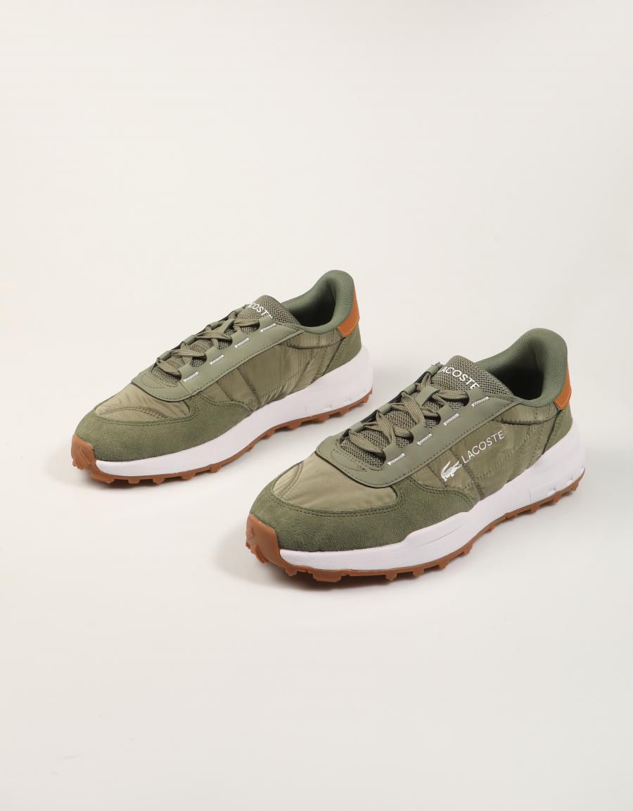 ZAPATILLAS LACOSTE ELITE ACTIVE EVO KHAKI  52SMA0081 en color Kaki