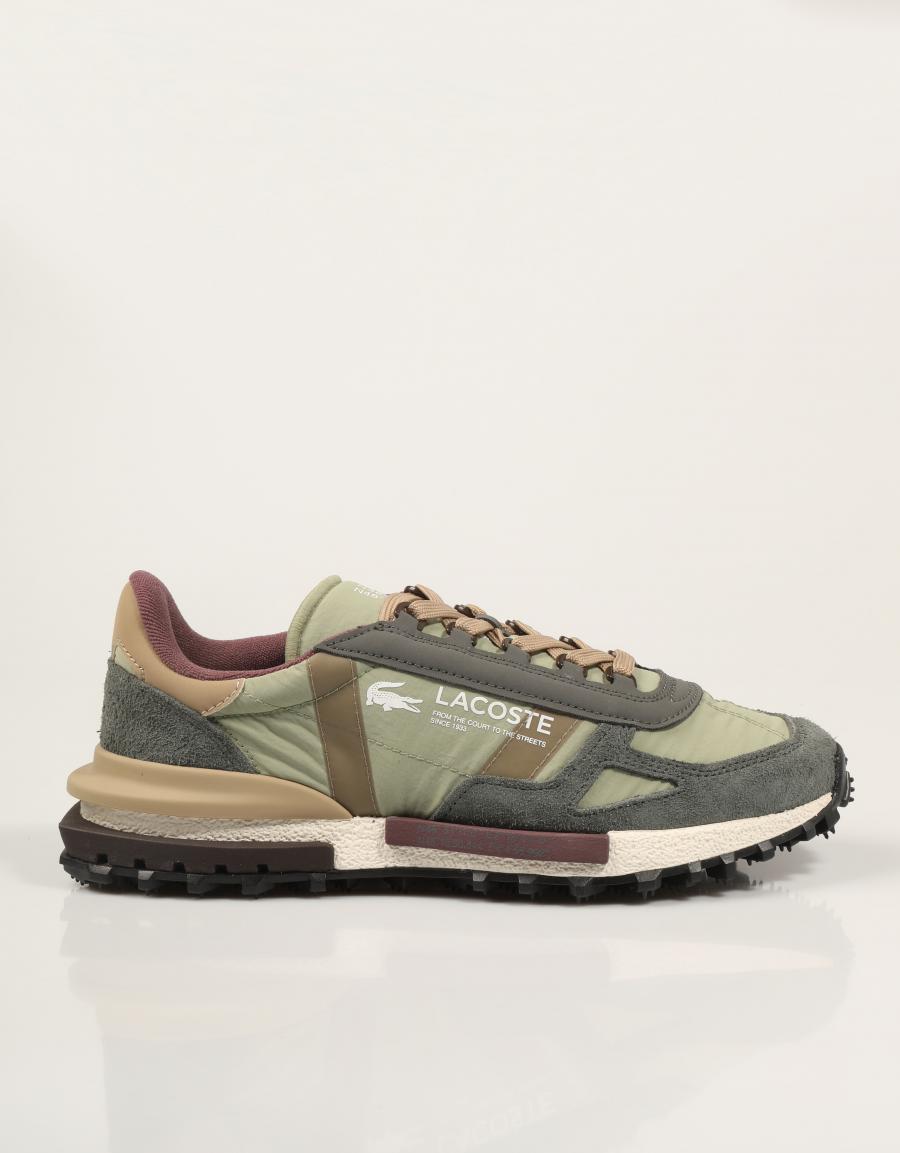 ZAPATILLAS LACOSTE ELITE ACTIVE GRY/KHK 52SMA0087 en color Kaki