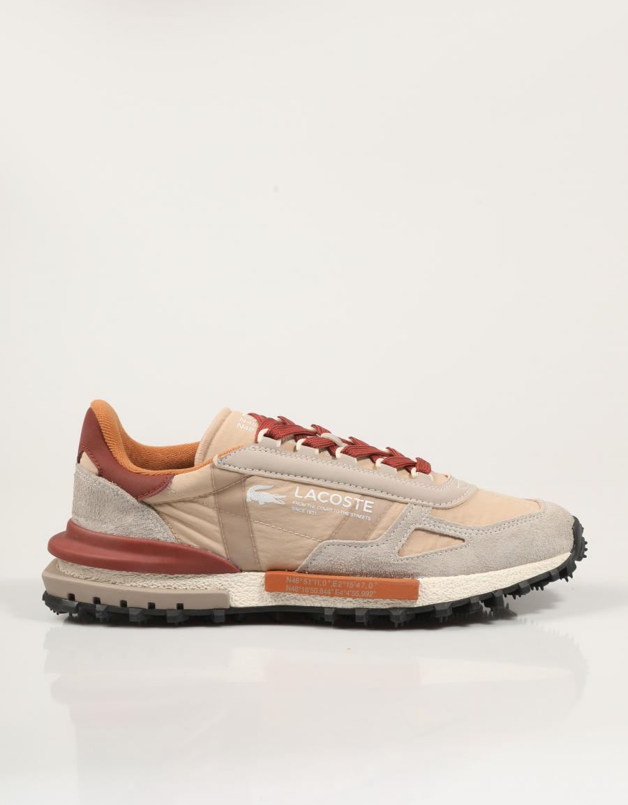ZAPATILLAS LACOSTE ELITE ACTIVE GRY/TAN 52SMA0087 en color Beige
