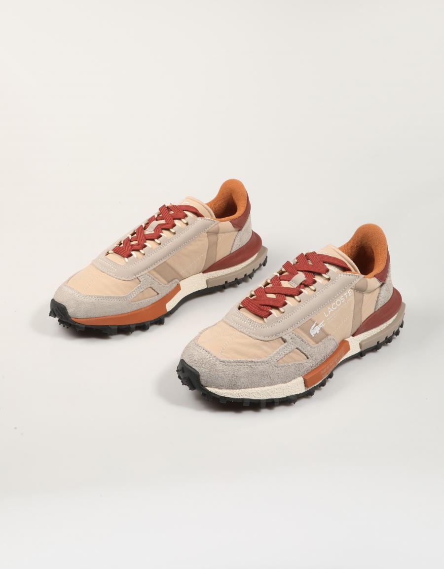 ZAPATILLAS LACOSTE ELITE ACTIVE GRY/TAN 52SMA0087 en color Beige