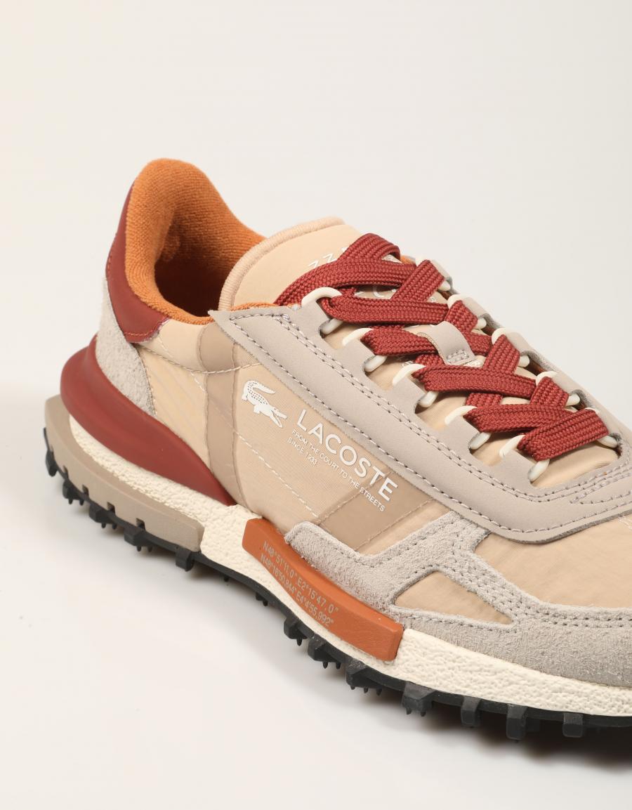 ZAPATILLAS LACOSTE ELITE ACTIVE GRY/LT TAN 52SFA0077 en color Beige