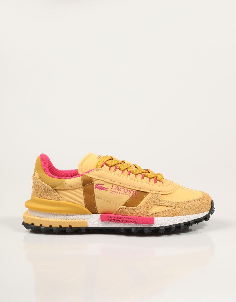 ZAPATILLAS LACOSTE ELITE ACTIVE GRY/LT TAN 52SFA0077 en color Amarillo