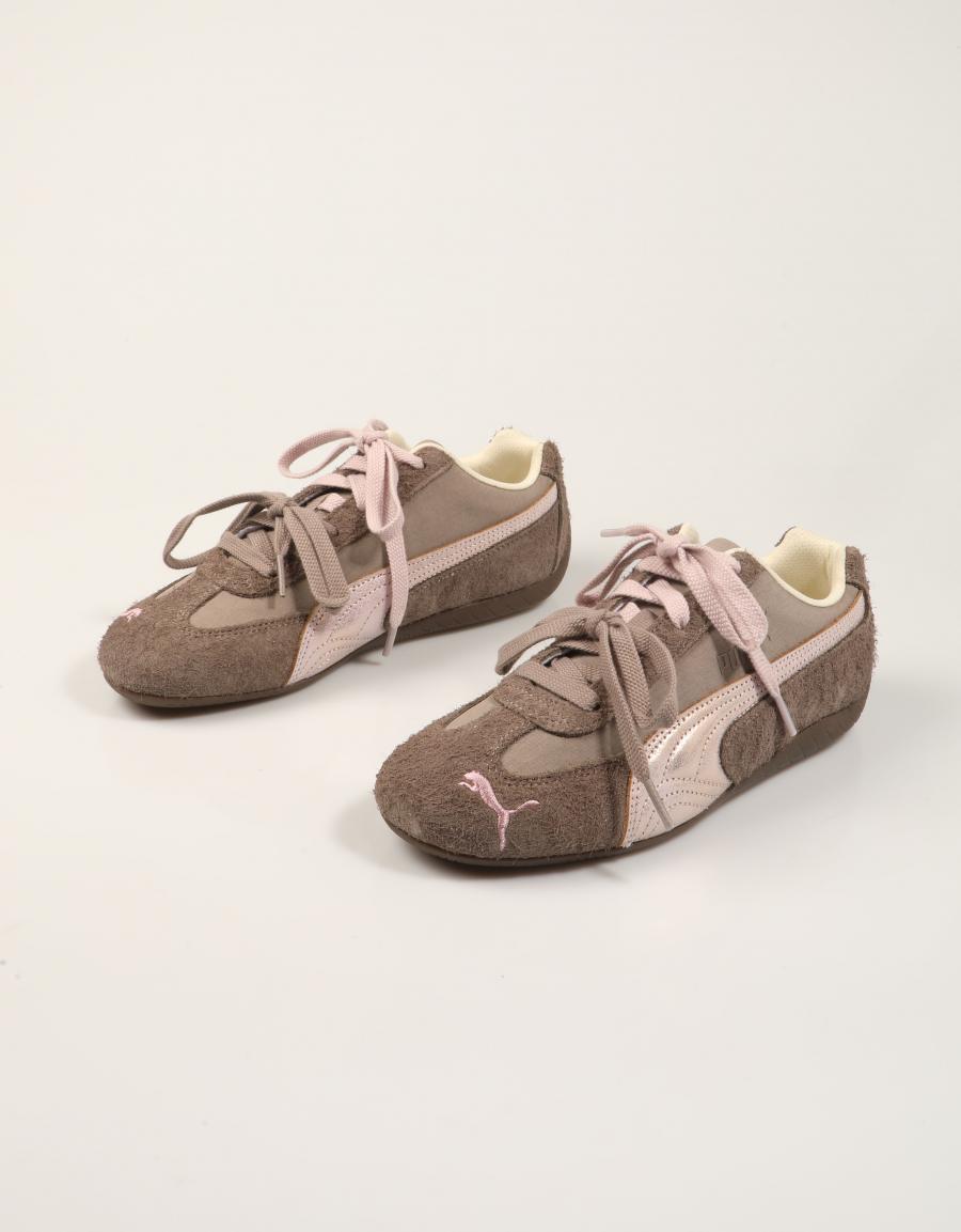 ZAPATILLAS PUMA SPEEDCAT BRUSHED LUXE 407672 en color Cuero