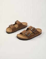 SANDALIAS BIRKENSTOCK ARIZONA LEVE DARK TEA 1032717 en color Cuero