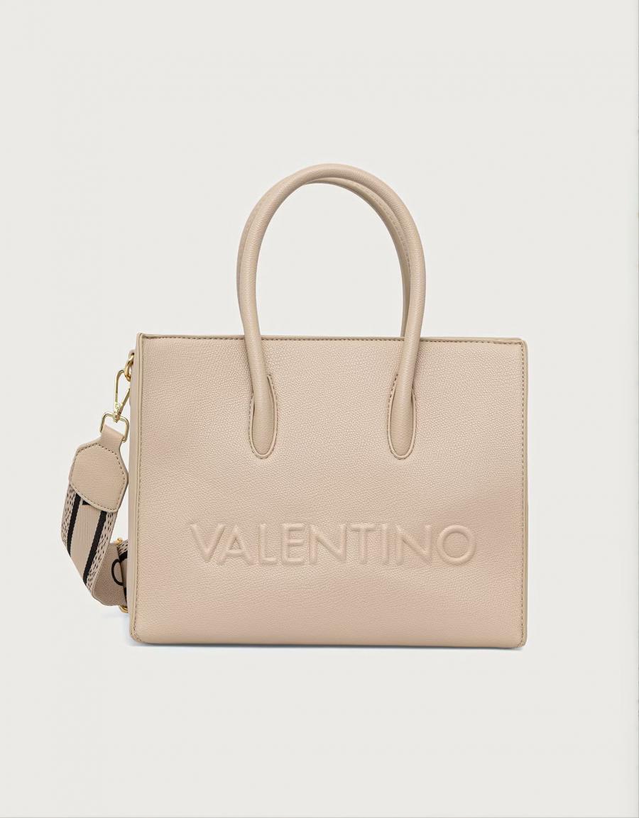 BOLSOS VALENTINO BIANKA RE PATTINA BEIGE en color Negro