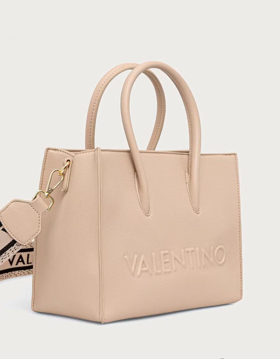 BOLSOS VALENTINO BIANKA RE PATTINA BEIGE en color Negro