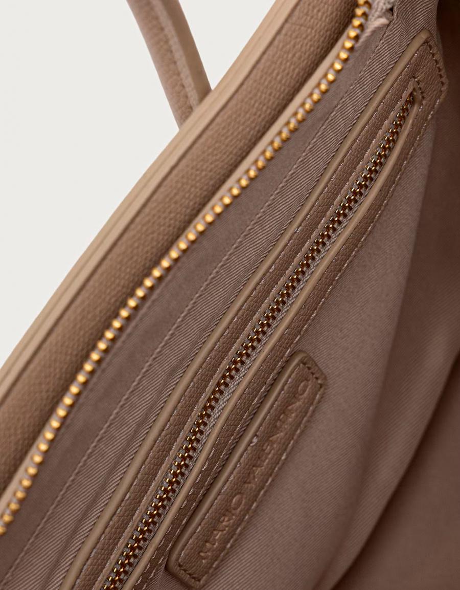 BOLSOS VALENTINO BIANKA RE PATTINA BEIGE en color Negro