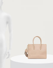 BOLSOS VALENTINO BIANKA RE PATTINA BEIGE en color Negro