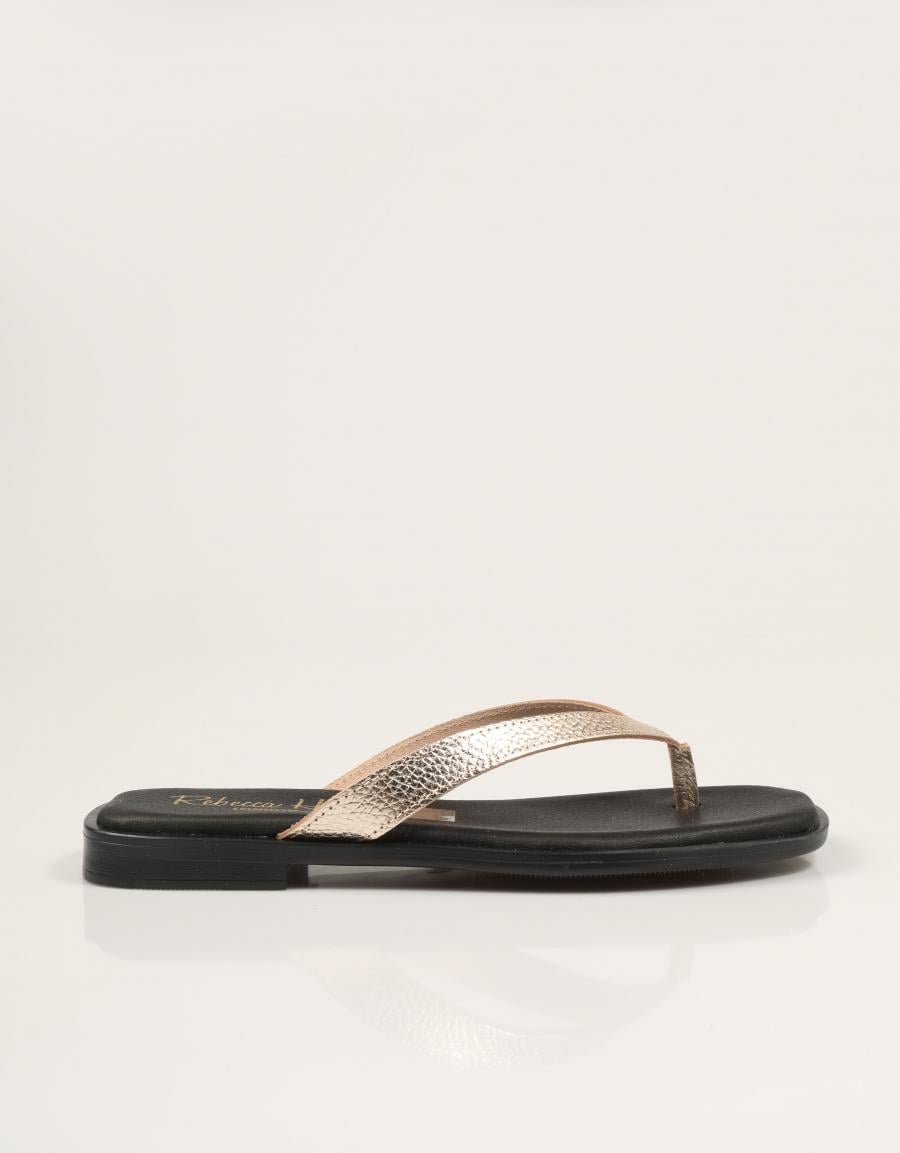 SANDALIAS REBECCA HOPE ESCLAVA CHAMPÁN en color Oro