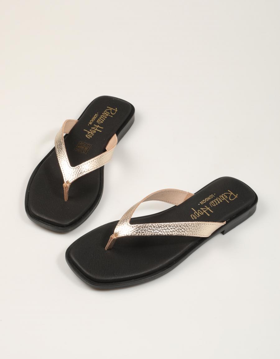 SANDALIAS REBECCA HOPE ESCLAVA CHAMPÁN en color Oro
