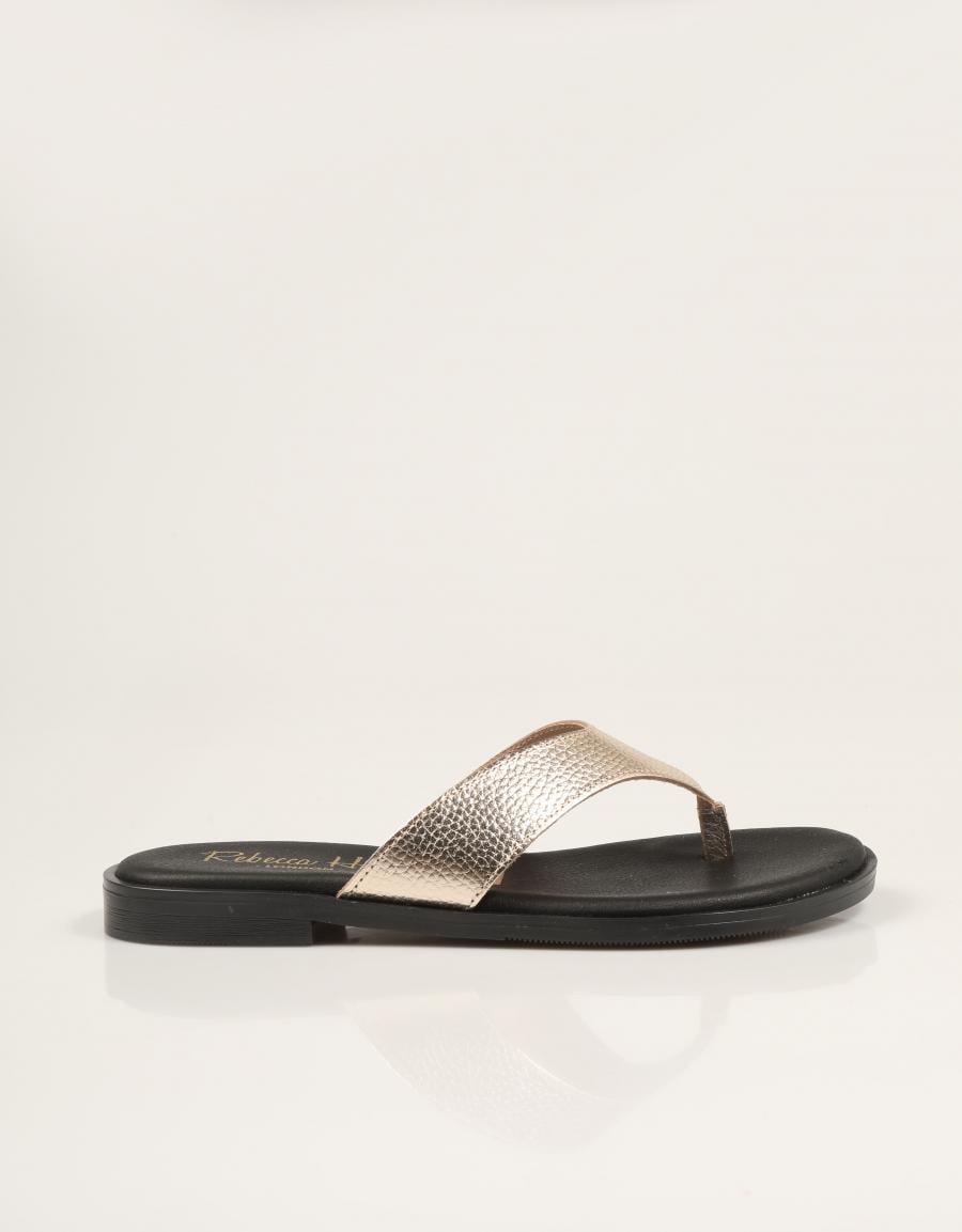 SANDALIAS REBECCA HOPE ESCLAVA CHAMPÁN en color Oro