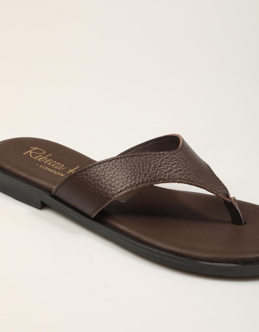 SANDALIAS REBECCA HOPE ESCLAVA MARRÓN en color Marron