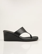 SANDALIAS REBECCA HOPE ESCLAVA CUÑA BLACK en color Negro