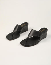 SANDALIAS REBECCA HOPE ESCLAVA CUÑA BLACK en color Negro