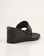 SANDALIAS REBECCA HOPE ESCLAVA CUÑA BLACK en color Negro
