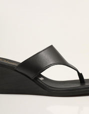 SANDALIAS REBECCA HOPE ESCLAVA CUÑA BLACK en color Negro