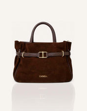 BOLSO CARMELA BOLSO SERRAJE MARRON en color Marron