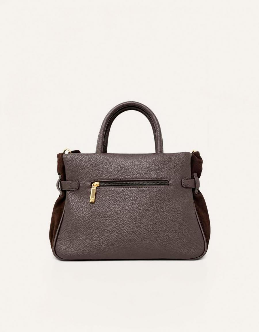 BOLSO CARMELA BOLSO SERRAJE MARRON en color Marron