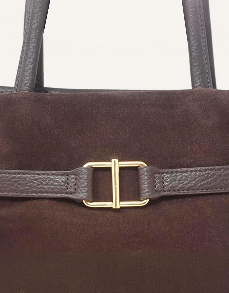 BOLSO CARMELA BOLSO SERRAJE MARRON en color Marron