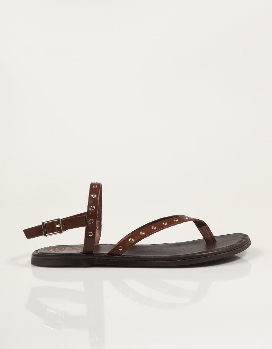 SANDALIAS PORRONET ESCLAVA TACHAS MOKA en color Marron