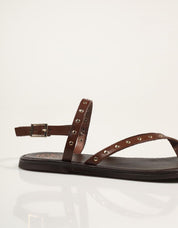 SANDALIAS PORRONET ESCLAVA TACHAS MOKA en color Marron