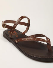 SANDALIAS PORRONET ESCLAVA TACHAS MOKA en color Marron