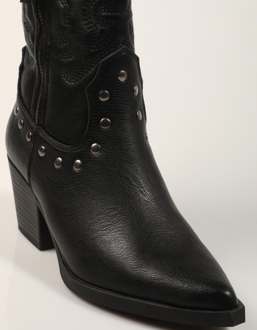 BOTINES XTI BOTIN REMACHES NEGRO en color Negro