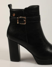 BOTINES XTI BOTIN HEBILLA NEGRO en color Negro