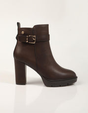 BOTINES XTI BOTIN HEBILLA MARRON en color Marron