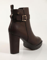 BOTINES XTI BOTIN HEBILLA MARRON en color Marron