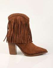 BOTINES XTI BOTIN FLECOS CAMEL en color Cuero