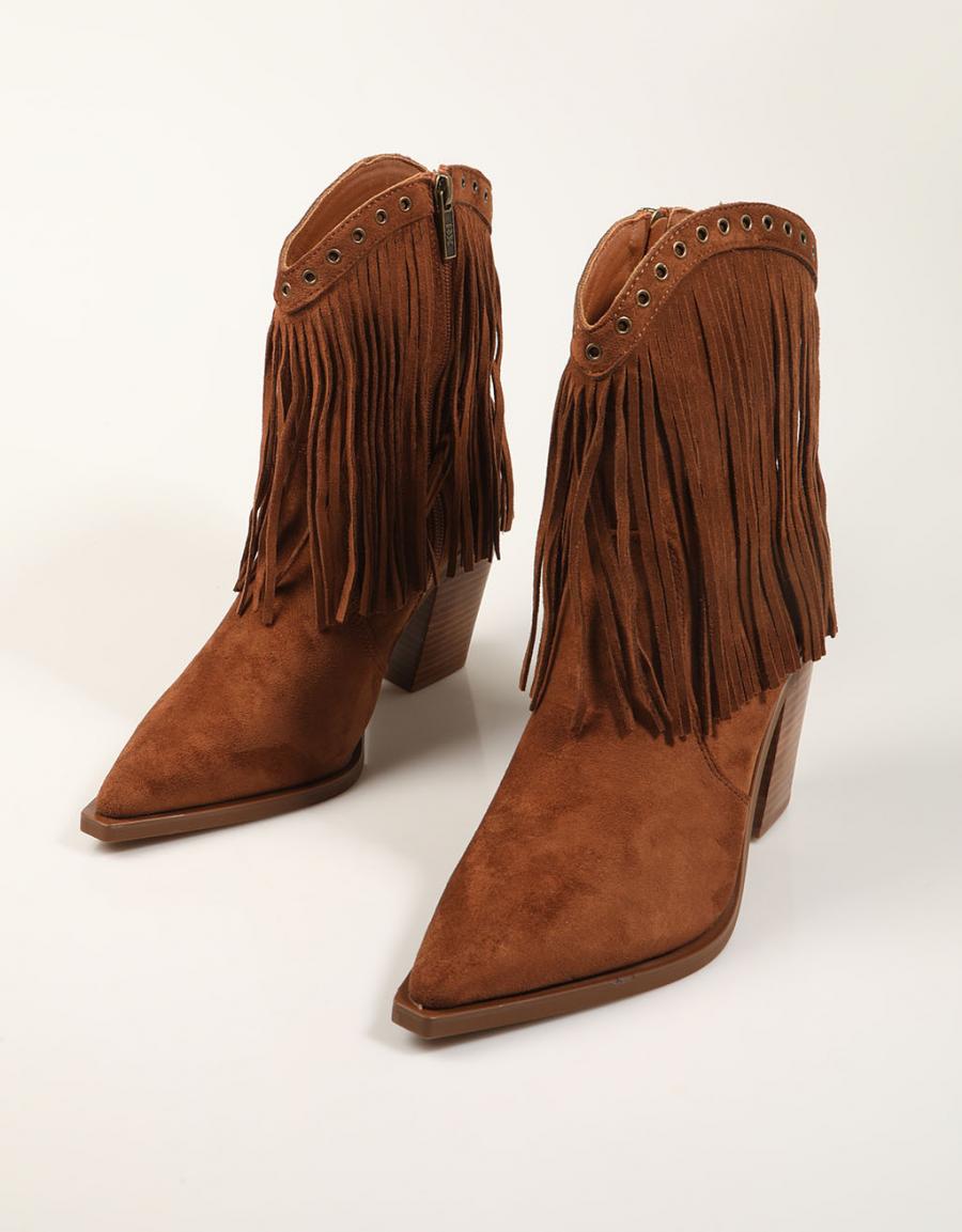 BOTINES XTI BOTIN FLECOS CAMEL en color Cuero