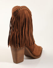 BOTINES XTI BOTIN FLECOS CAMEL en color Cuero