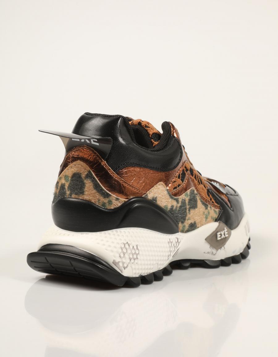 ZAPATILLAS EXE SNEAKER BLACK  BRONZE en color Negro