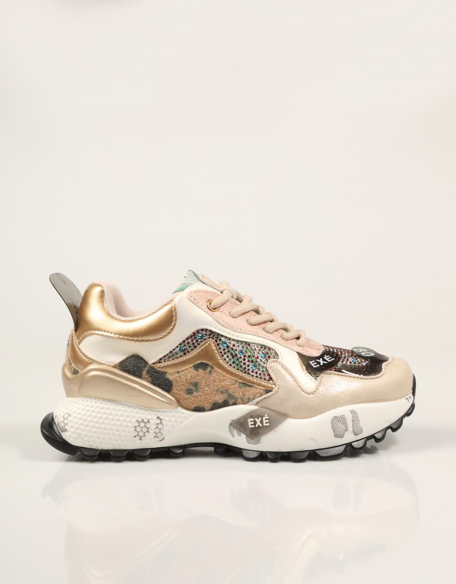 ZAPATILLAS EXE SNEAKER GOLD BEIGE en color Platino