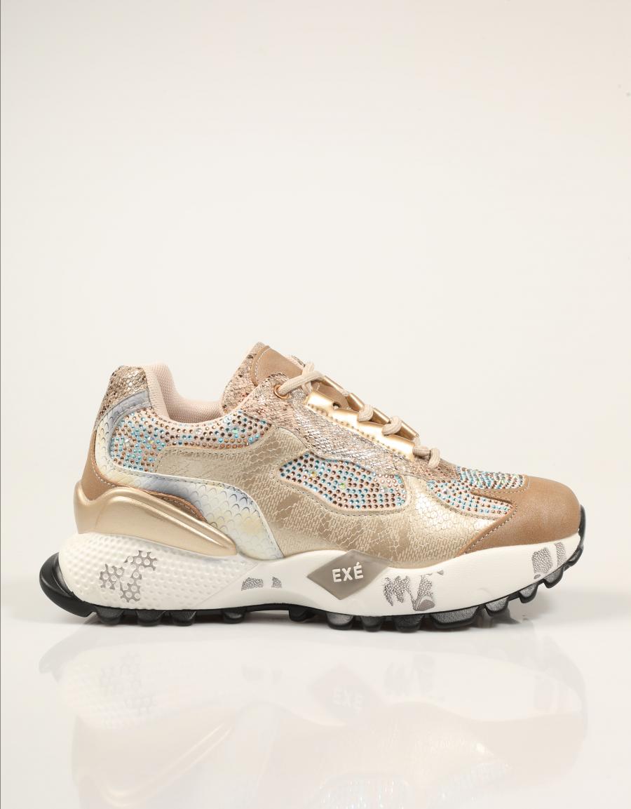 ZAPATILLAS EXE SNEAKER BEIGE GOLD en color Beige