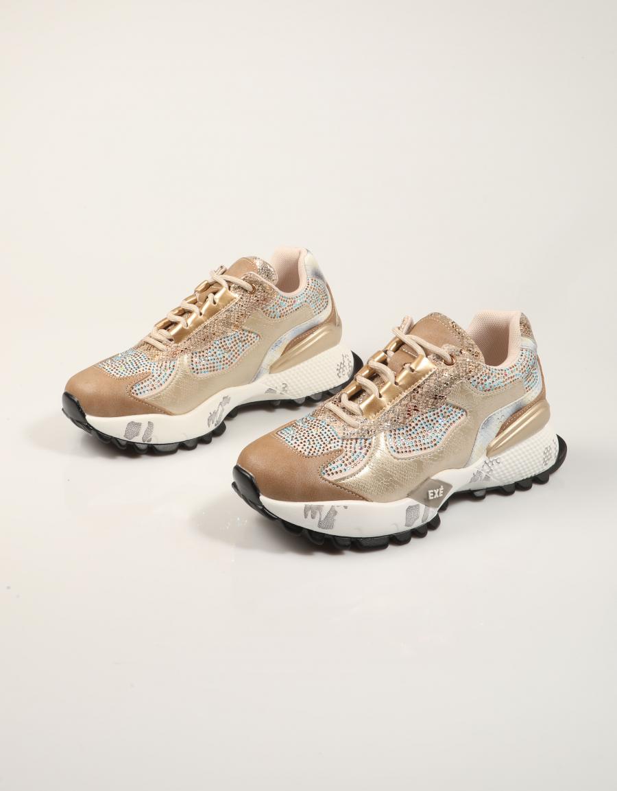 ZAPATILLAS EXE SNEAKER BEIGE GOLD en color Beige