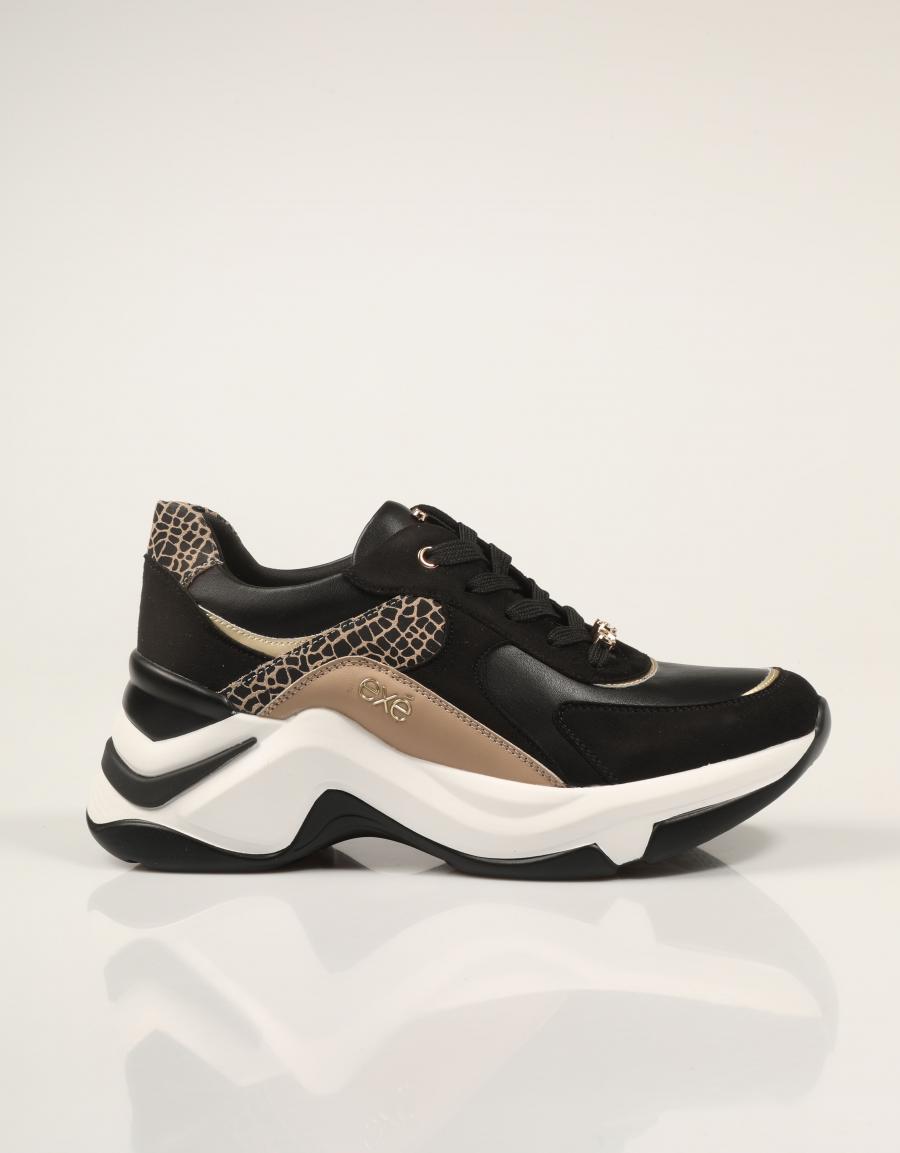 ZAPATILLAS EXE SNEAKER BLACK GOLD en color Negro