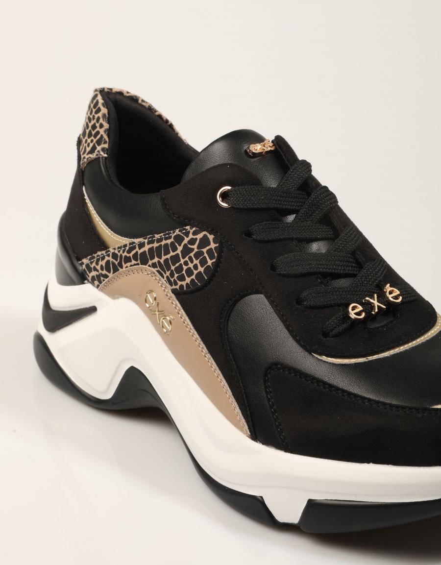 ZAPATILLAS EXE SNEAKER BLACK GOLD en color Negro