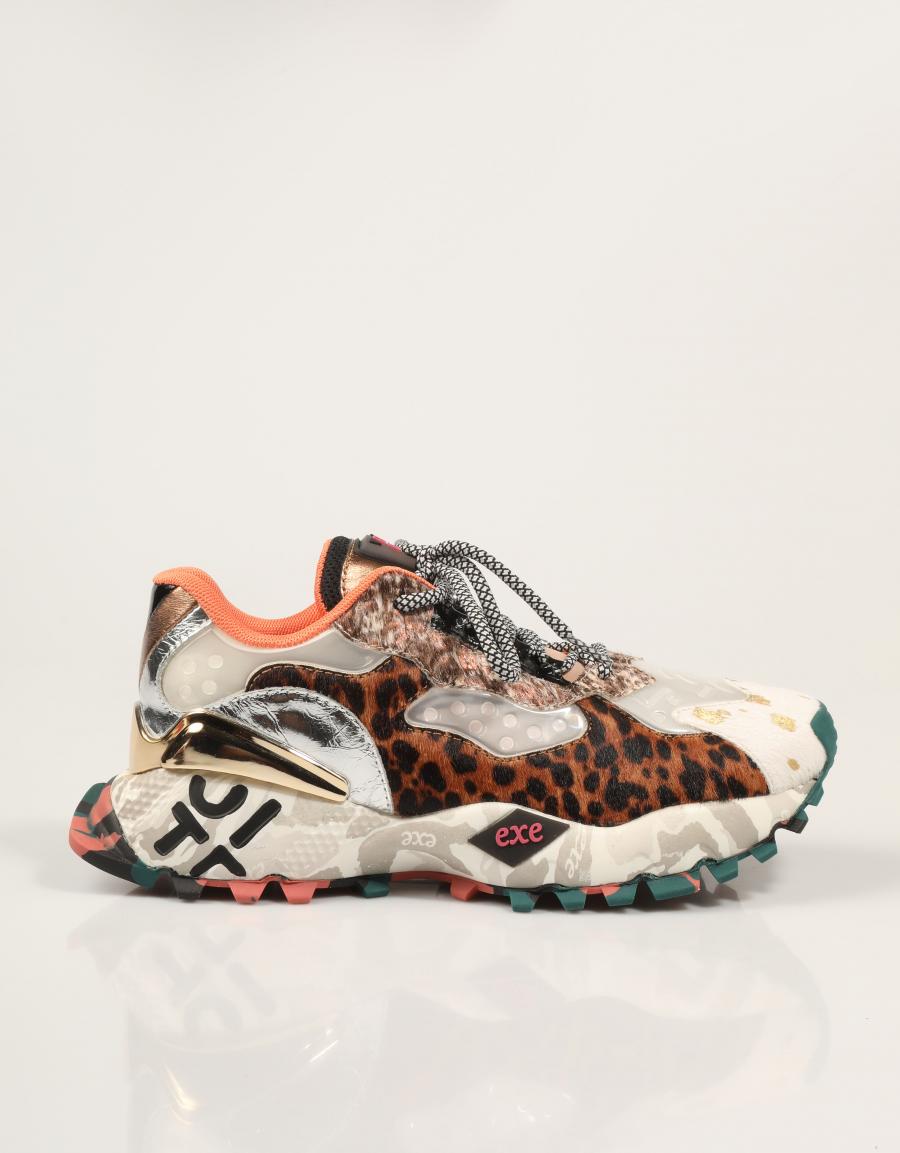 ZAPATILLAS EXE SNEAKER PONY BEIGE LEOPARD en color Multicolor