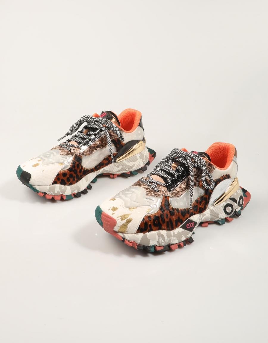 ZAPATILLAS EXE SNEAKER PONY BEIGE LEOPARD en color Multicolor