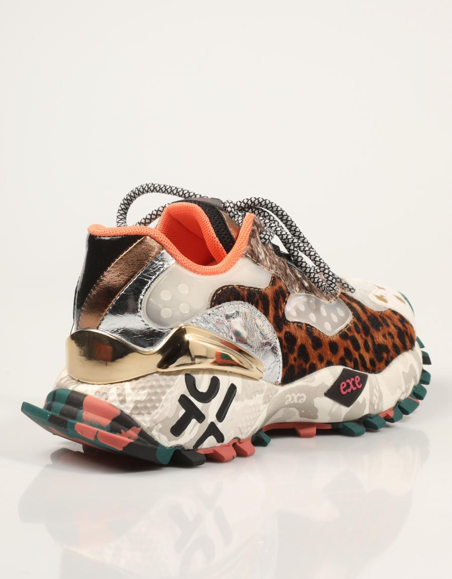 ZAPATILLAS EXE SNEAKER PONY BEIGE LEOPARD en color Multicolor