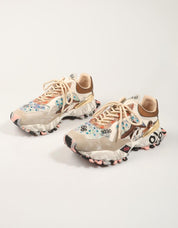ZAPATILLAS EXE SNEAKER LEA BEIGE BRONZE en color Multicolor