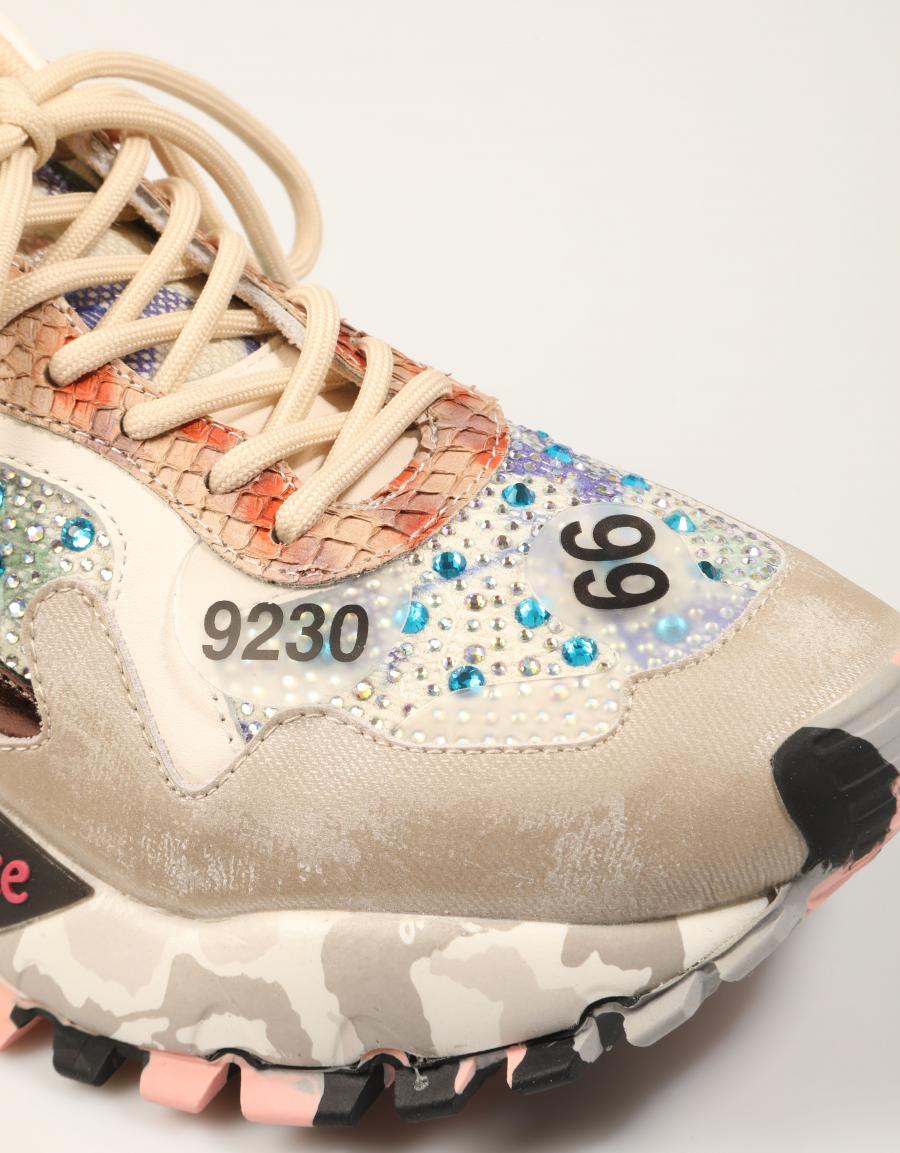 ZAPATILLAS EXE SNEAKER LEA BEIGE BRONZE en color Multicolor