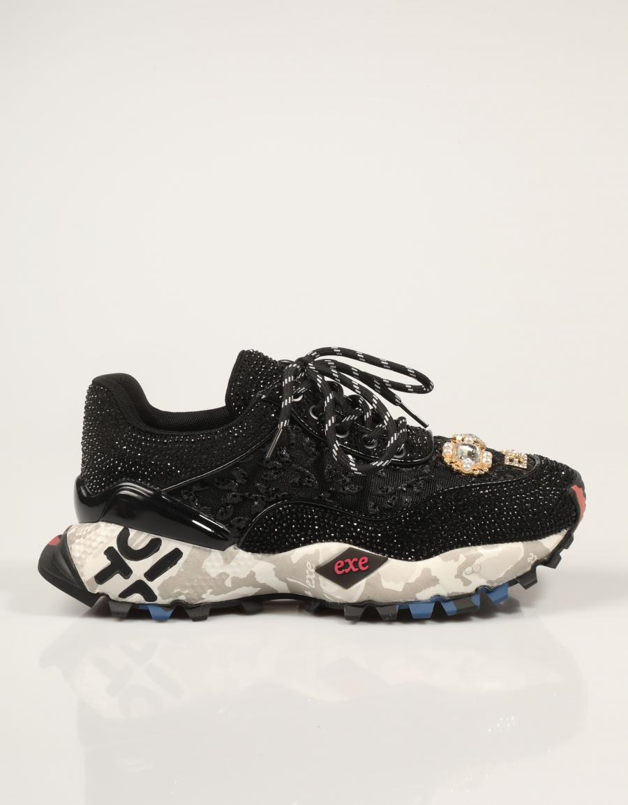 ZAPATILLAS EXE SNEAKER LEATHER BLACK en color Negro