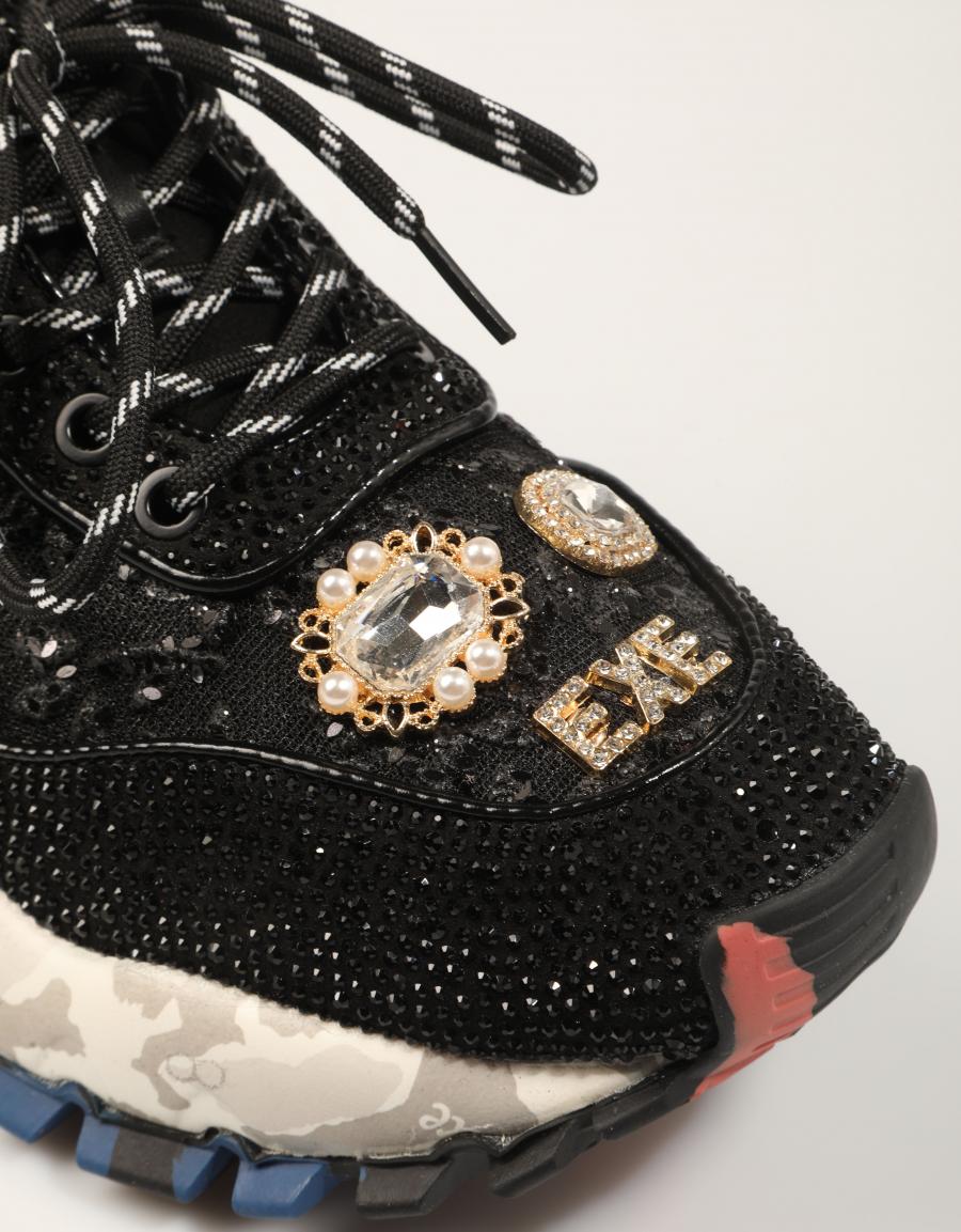 ZAPATILLAS EXE SNEAKER LEATHER BLACK en color Negro